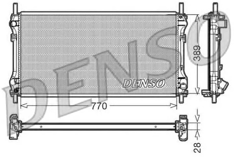 Радиатор охлаждения FORD TRANSIT Denso DRM10104
