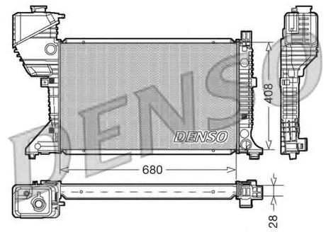 Радиатор охлаждения MERCEDES SPRINTER Denso DRM17015