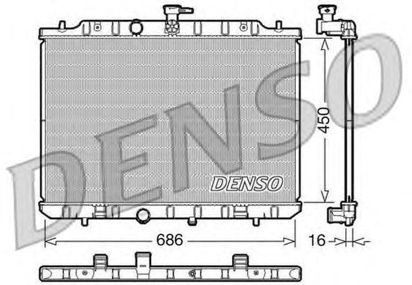 Радиатор охлаждения NISSAN X-TRAIL Denso DRM46009