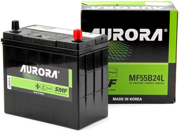 Аккумуляторная батарея SMF AURORA MF55B24L (12В, 45А/ч)