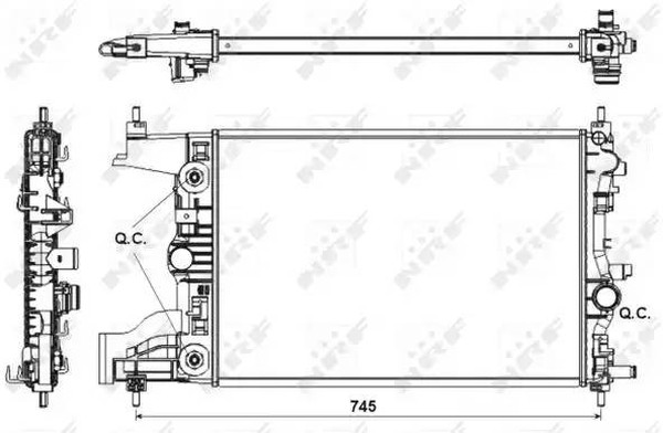 Радиатор охлаждения OPEL Astra J Nrf 53153