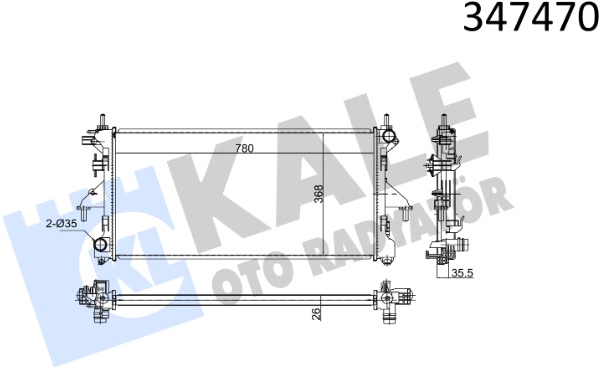 Радиатор охлаждения FIAT Ducato Kale 347470