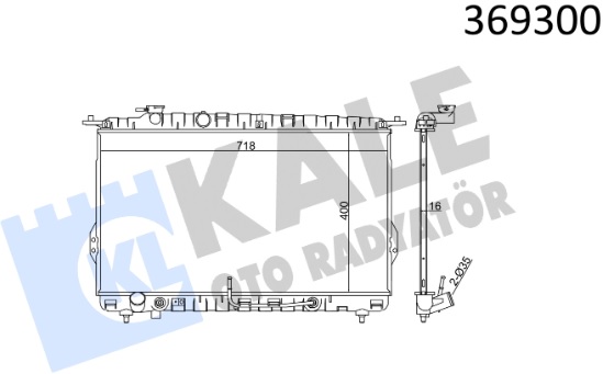 Радиатор охлаждения HYUNDAI Sonata Kale 369300