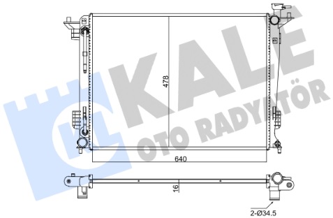 Радиатор охлаждения HYUNDAI ix35 Kale 347805