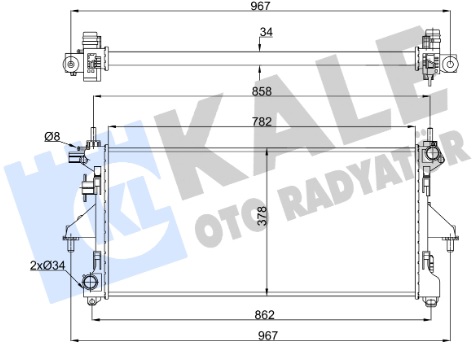 Радиатор охлаждения FIAT Ducato Kale 356455