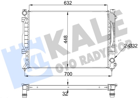 Радиатор охлаждения AUDI A6 Kale 355530