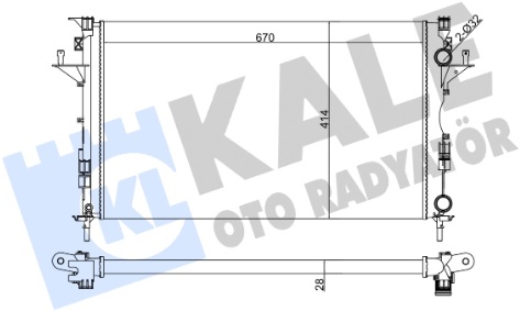 Радиатор охлаждения RENAULT ESPACE Kale 207300