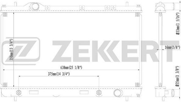 Радиатор охлаждения Chrysler Neon Zekkert MK-1240