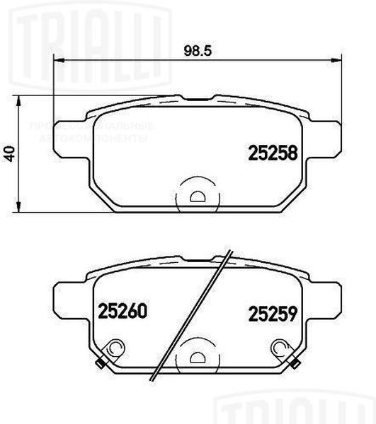 Колодки тормозные, дисковые Suzuki Swift Trialli PF 4100