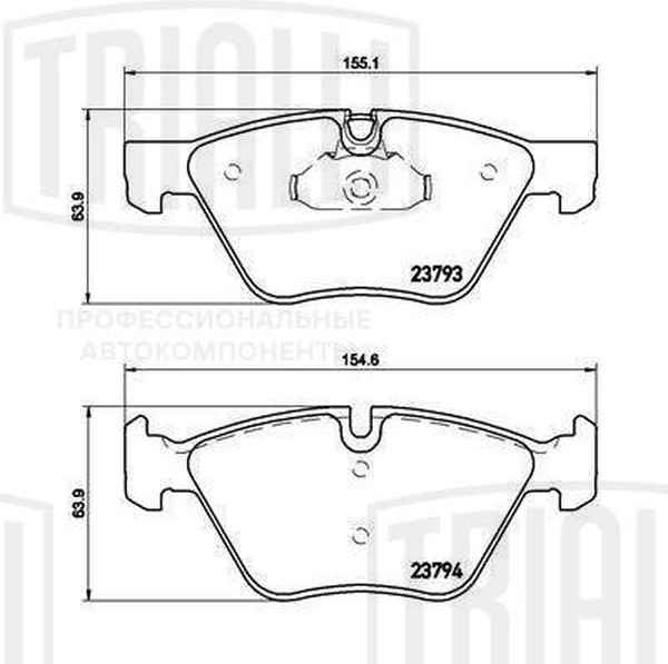 Колодки тормозные, дисковые BMW 5 Trialli PF 4178