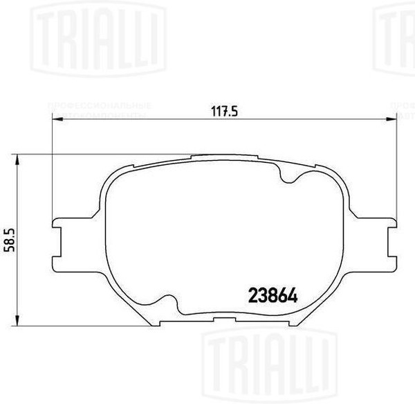 Колодки тормозные, дисковые Toyota Corolla Verso Trialli PF 4338