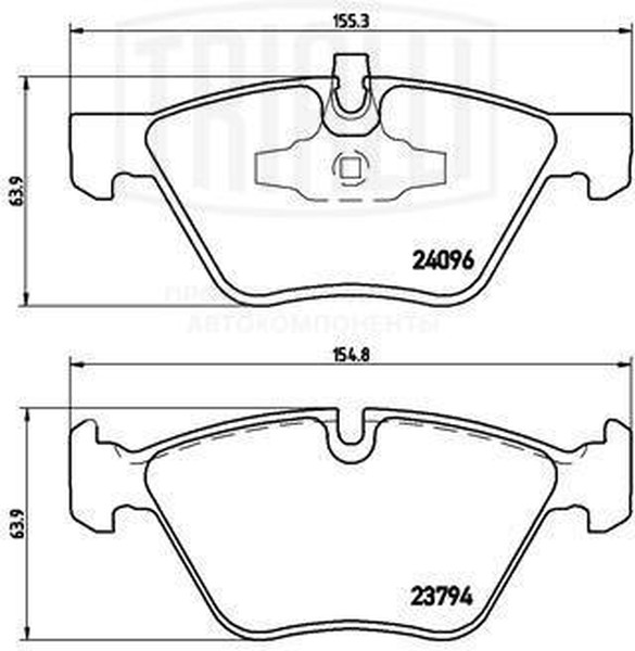 Колодки тормозные, дисковые BMW 1 Trialli PF 4043