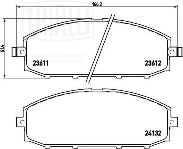 Колодки тормозные, дисковые Nissan Patrol Trialli PF 4304