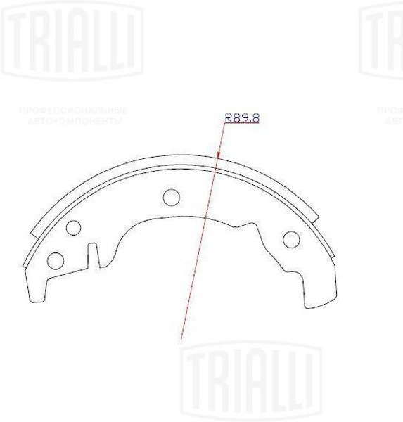 Колодки тормозные, барабанные ЗАЗ 1102 Trialli GF 202