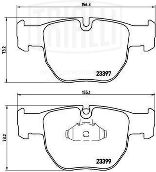 Колодки тормозные, дисковые Land Rover Range Rover Trialli PF 4252