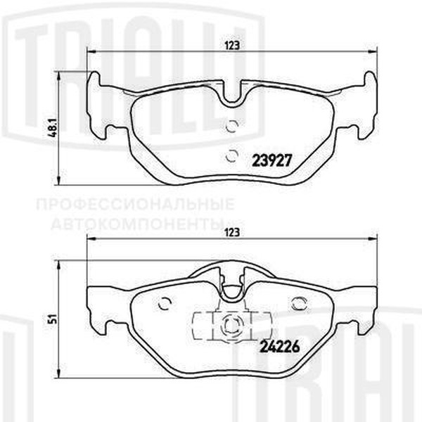 Колодки тормозные, дисковые BMW 1 Trialli PF 4014