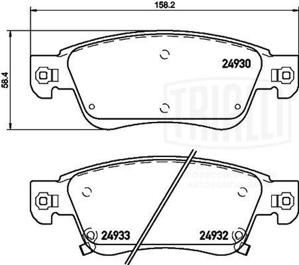 Колодки тормозные, дисковые Infiniti EX Trialli PF 4310