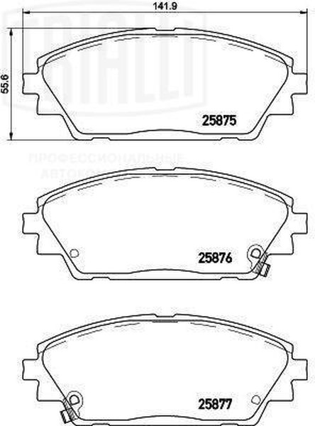 Колодки тормозные, дисковые Mazda 3 Trialli PF 4264