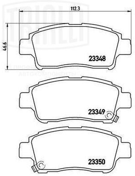 Колодки тормозные, дисковые Toyota Vitz Trialli PF 4344