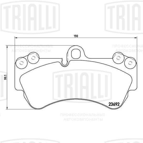 Колодки тормозные, дисковые VW Touareg Trialli PF 4373