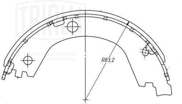 Колодки тормозные, барабанные Газель Next Trialli GF 4406