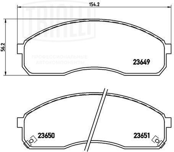 Колодки тормозные, дисковые Kia Carnival Trialli PF 4244