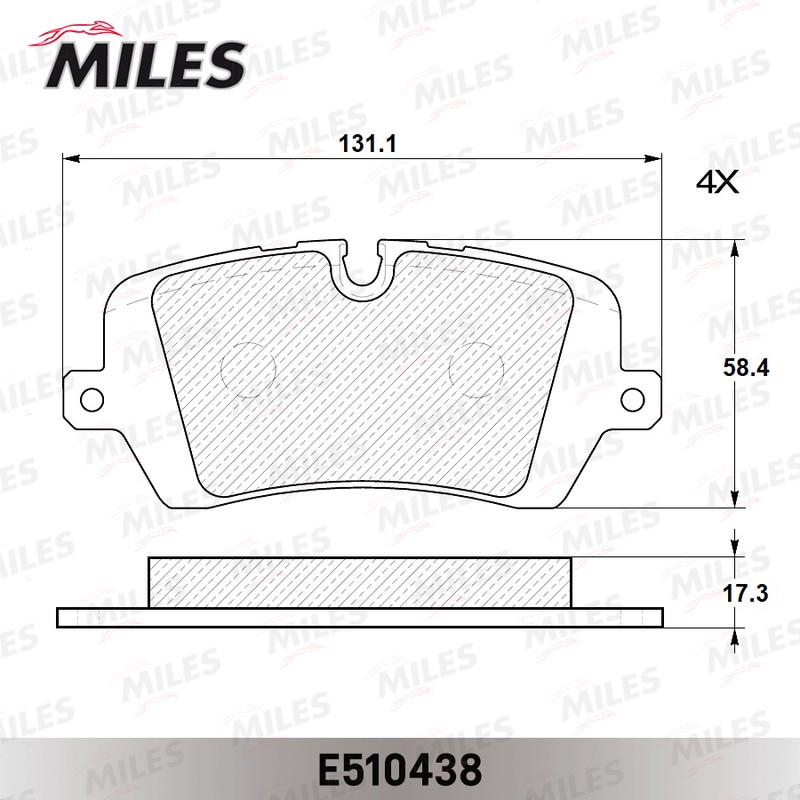 Колодки тормозные, дисковые LAND ROVER RANGE ROVER Miles E510438