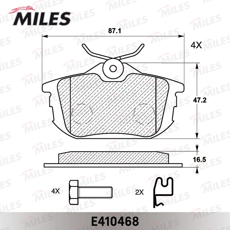 Колодки тормозные, дисковые MITSUBISHI COLT Miles E410468