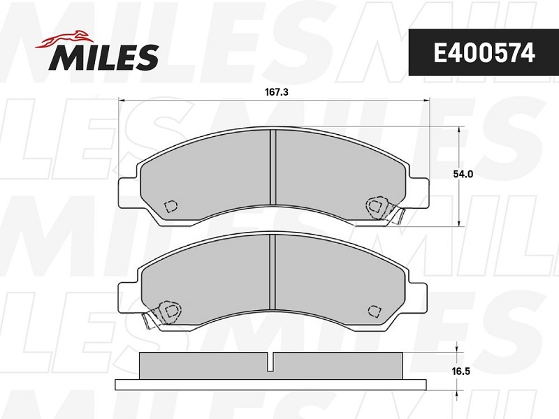 Колодки тормозные, дисковые GREAT WALL DEER Miles E400574