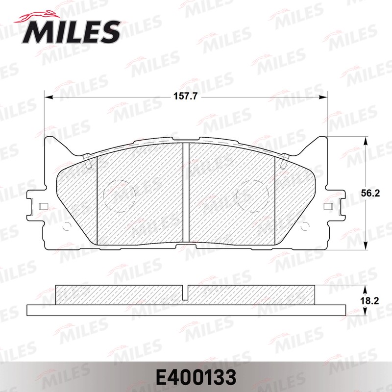 Колодки тормозные, дисковые TOYOTA CAMRY Miles E400133