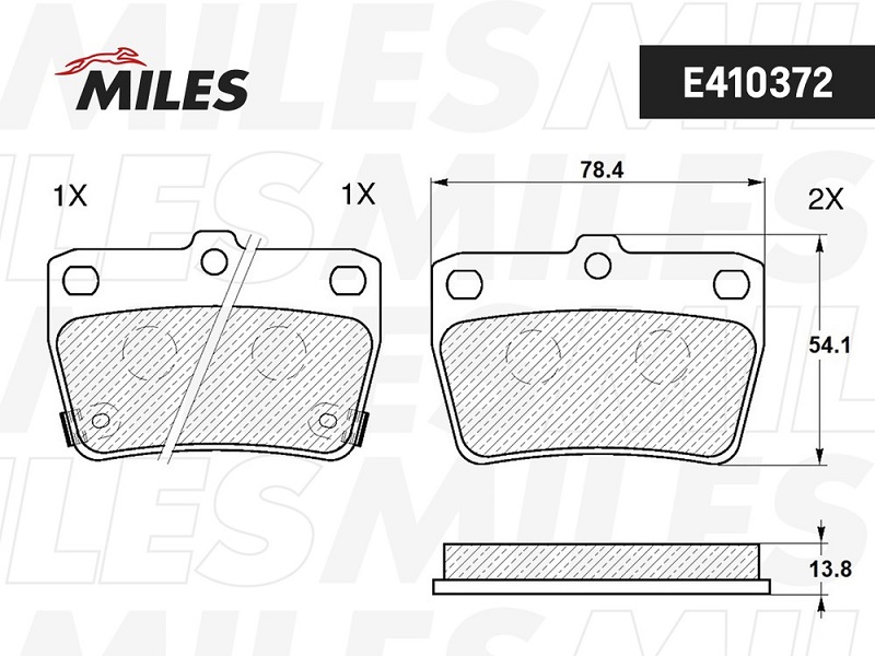 Колодки тормозные, дисковые Toyota RAV 4 Miles E410372