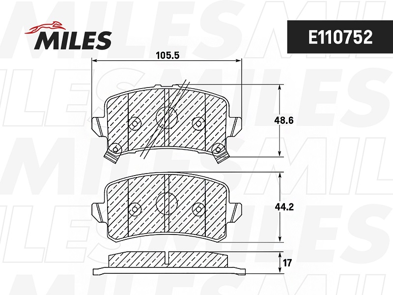 Колодки тормозные, дисковые Haval JOLION Miles E110752