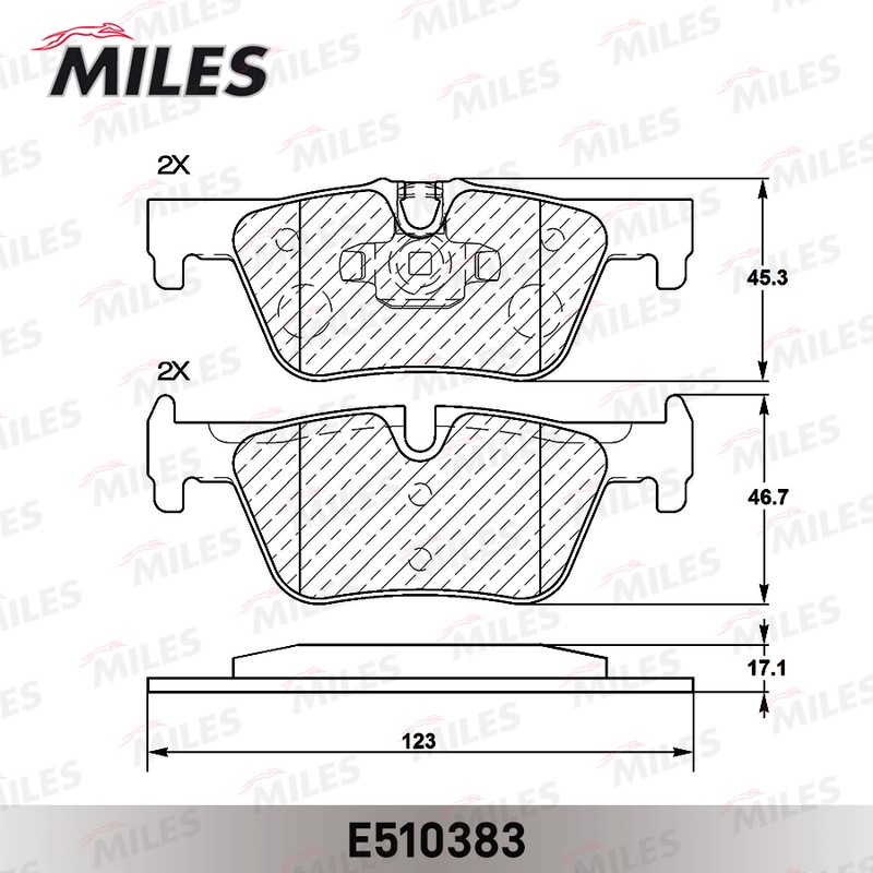 Колодки тормозные, дисковые BMW 1 Miles E510383