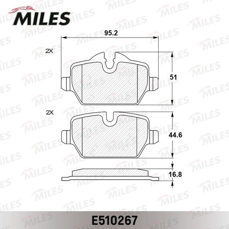 Колодки тормозные, дисковые BMW 1 Miles E510267