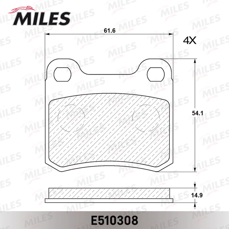 Колодки тормозные, дисковые MERCEDES C-Class Miles E510308