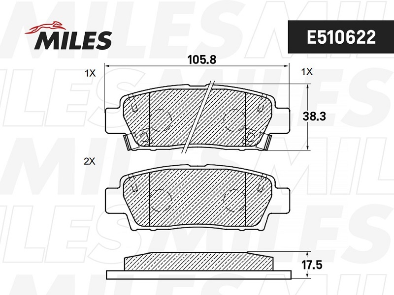 Колодки тормозные, дисковые TOYOTA CHASER Miles E510622