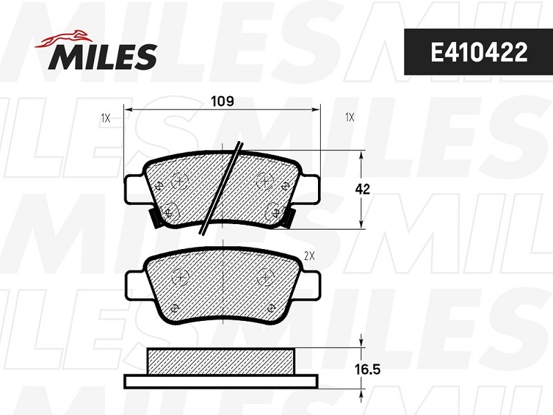 Колодки тормозные, дисковые HONDA CR-V Miles E410422