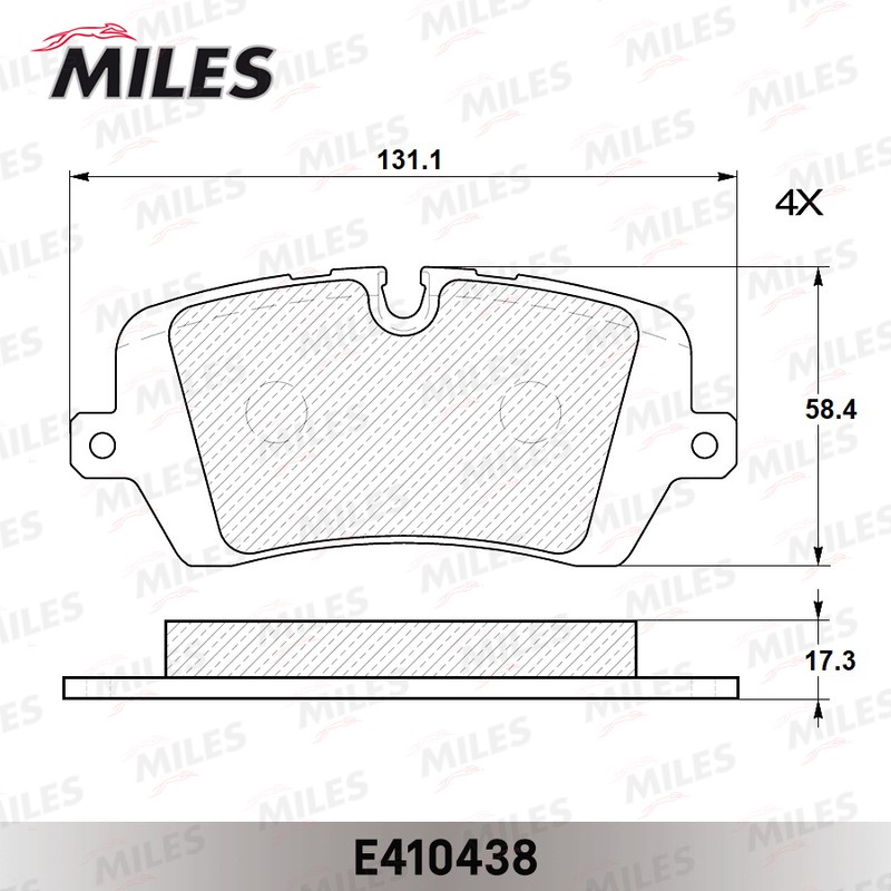 Колодки тормозные, дисковые LAND ROVER RANGE ROVER Miles E410438