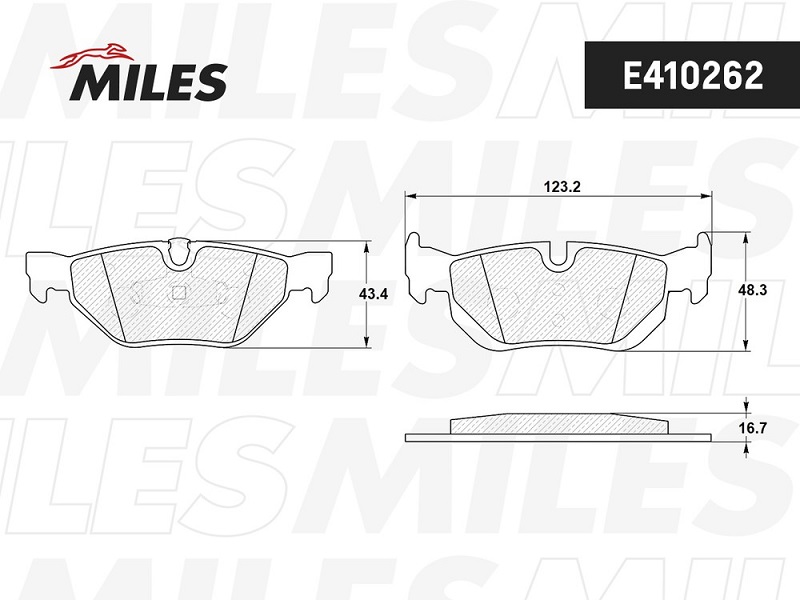 Колодки тормозные, дисковые BMW 1 Miles E410262