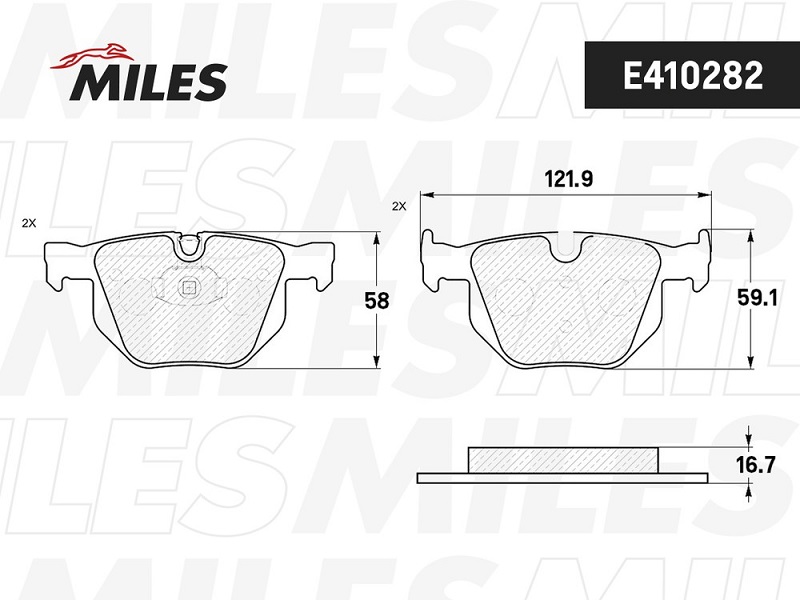 Колодки тормозные, дисковые BMW 3 Miles E410282