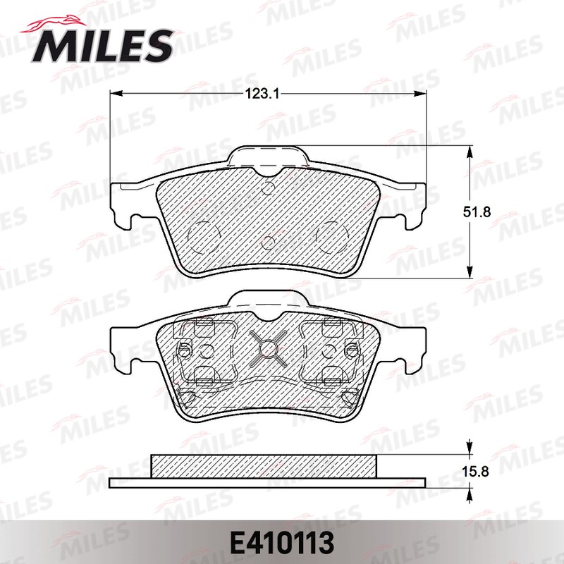 Колодки тормозные, дисковые NISSAN PRIMERA Miles E410113