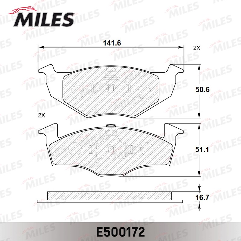 Колодки тормозные, дисковые SKODA FABIA Miles E500172