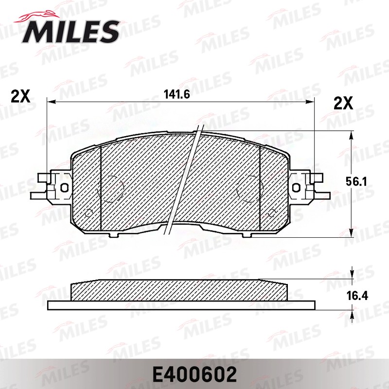 Колодки тормозные, дисковые NISSAN TEANA Miles E400602