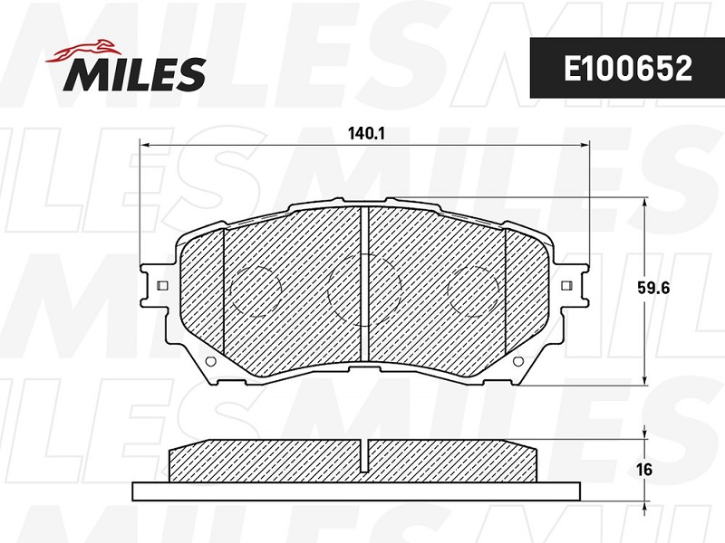 Колодки тормозные, дисковые MAZDA 6 Miles E100652