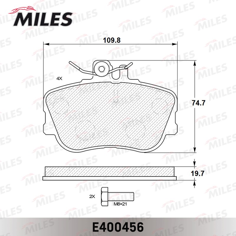 Колодки тормозные, дисковые MERCEDES C-Class Miles E400456