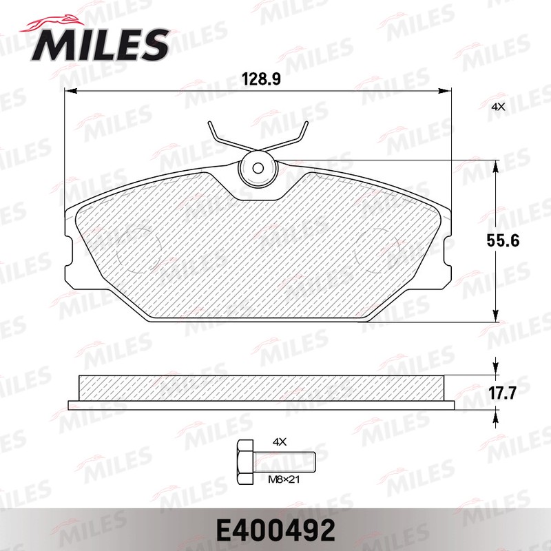 Колодки тормозные, дисковые RENAULT LAGUNA Miles E400492