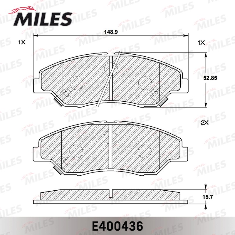 Колодки тормозные, дисковые KIA SPORTAGE Miles E400436