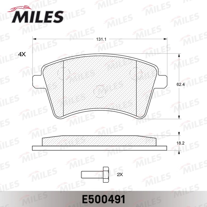 Колодки тормозные, дисковые RENAULT KANGOO Miles E500491