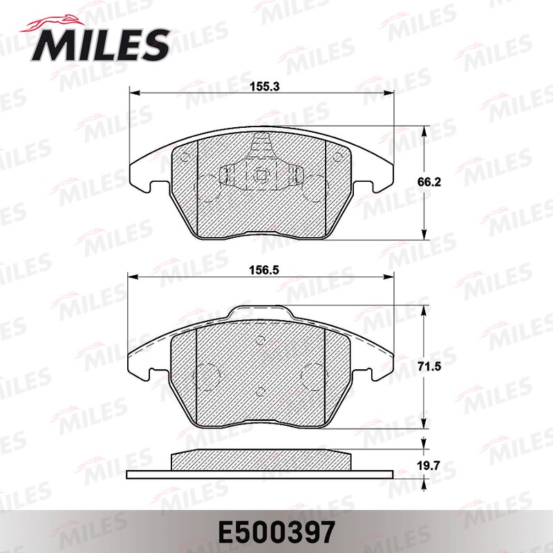 Колодки тормозные, дисковые CITROEN C4 Miles E500397