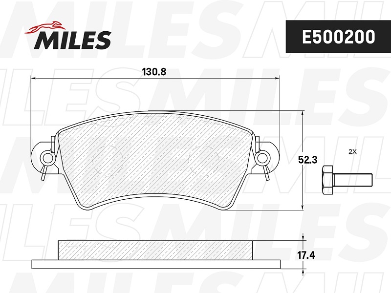 Колодки тормозные, дисковые CITROEN XSARA Miles E500200